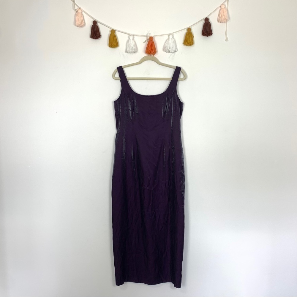 Alex Evenings Purple Shimmer Column Gown Dress Size 12